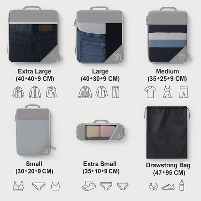 Traveluxe™ 6PCS Compression Packing Cubes
