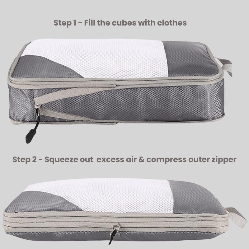 Traveluxe™ 6PCS Compression Packing Cubes