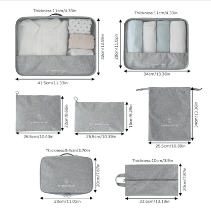 Traveluxe™ 7PCS Packing Cubes